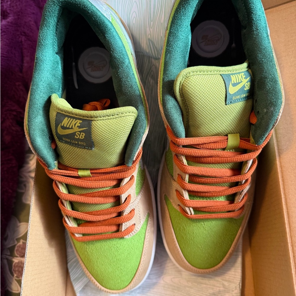 Nike SB Green and Orange Men's Sneakers